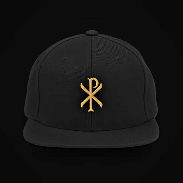 Snapback — ☧ chi-rho, gold