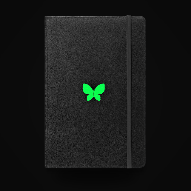 EDC Notebook — butterfly, green