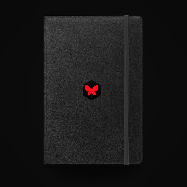 EDC Notebook — butterfly, red, cubed