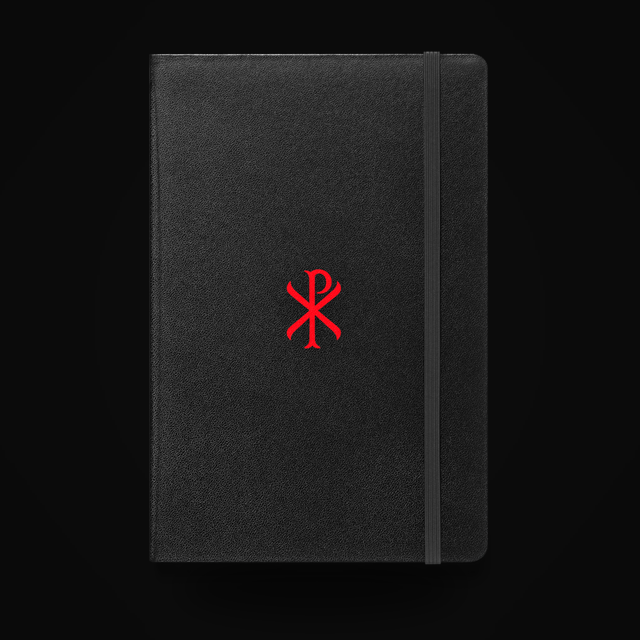 EDC Notebook — ☧ chi-rho, red
