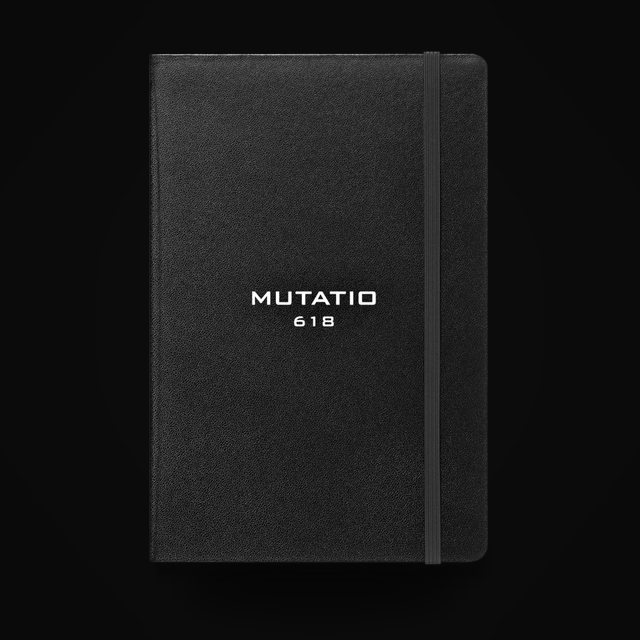 EDC Notebook — MUTATIO 618 wordmark, bone