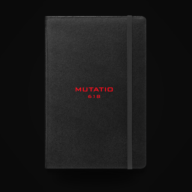 EDC Notebook — MUTATIO 618 wordmark, red